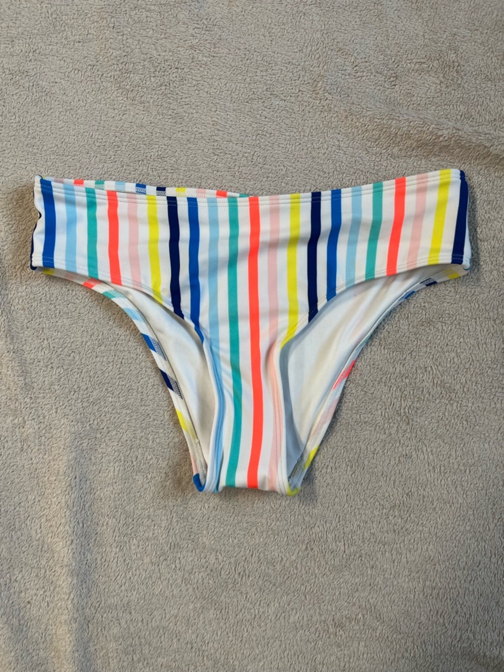 Old Navy Women’s Bikini Hipster Bottoms Small NWOT Rainbow Vertical Stripes